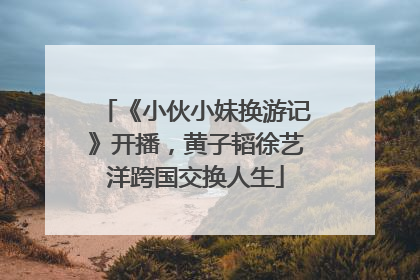 《小伙小妹换游记》开播，黄子韬徐艺洋跨国交换人生
