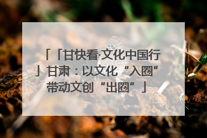 「甘快看·文化中国行」甘肃：以文化“入圈”带动文创“出圈”