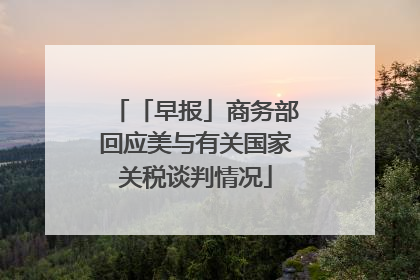 「早报」商务部回应美与有关国家关税谈判情况