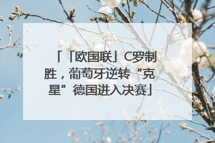 「欧国联」C罗制胜，葡萄牙逆转“克星”德国进入决赛