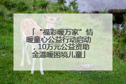 “福彩暖万家”情暖童心公益行动启动，10万元公益资助金温暖困境儿童
