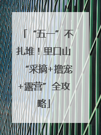 “五一”不扎堆！里口山“采摘+撸宠+露营”全攻略