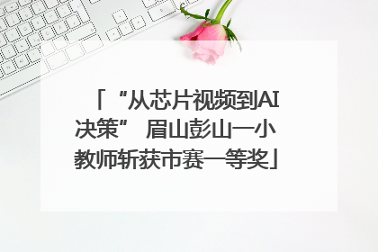 “从芯片视频到AI决策” 眉山彭山一小教师斩获市赛一等奖