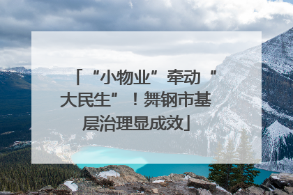 “小物业”牵动“大民生”！舞钢市基层治理显成效