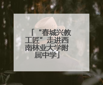 “春城兴教工匠”走进西南林业大学附属中学