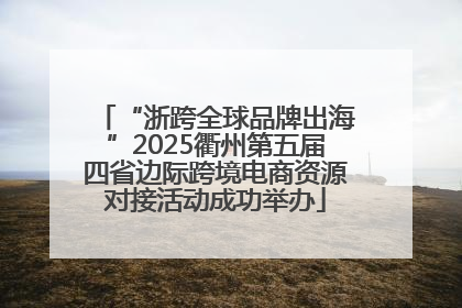 “浙跨全球品牌出海”2025衢州第五届四省边际跨境电商资源对接活动成功举办