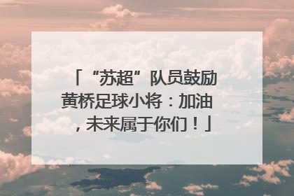 “苏超”队员鼓励黄桥足球小将：加油，未来属于你们！