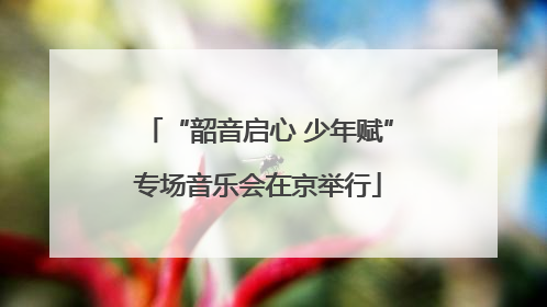 “韶音启心 少年赋”专场音乐会在京举行