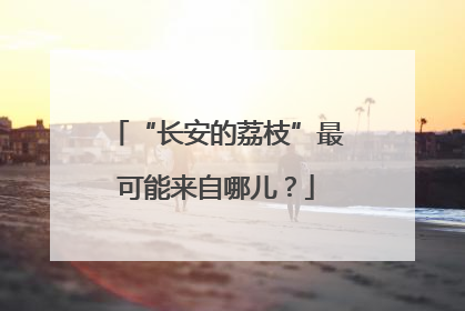 “长安的荔枝”最可能来自哪儿？