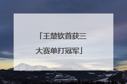 王楚钦首获三大赛单打冠军