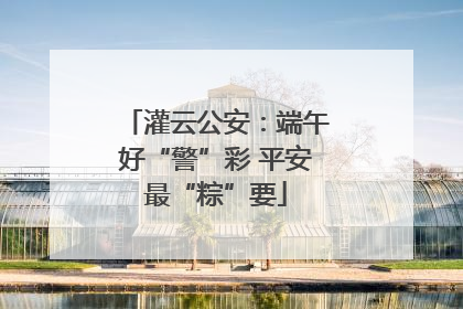 灌云公安：端午好“警”彩 平安最“粽”要