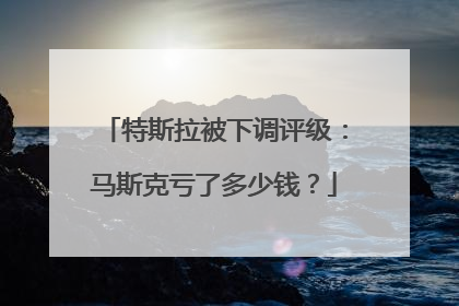 特斯拉被下调评级：马斯克亏了多少钱？