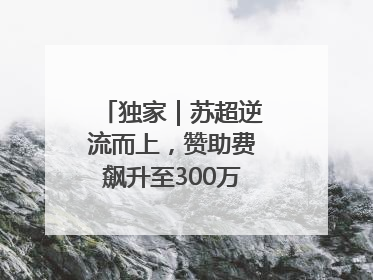 独家｜苏超逆流而上，赞助费飙升至300万，仍一席难求