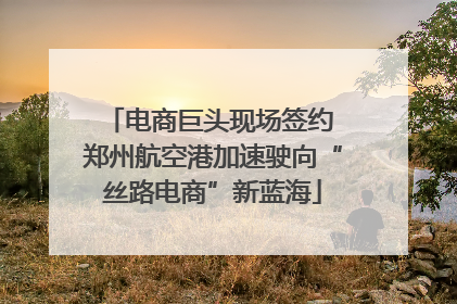电商巨头现场签约 郑州航空港加速驶向“丝路电商”新蓝海