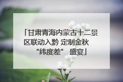 甘肃青海内蒙古十二景区联动入黔 定制金秋 “纬度差” 盛宴