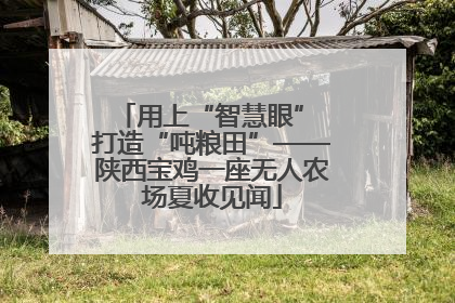 用上“智慧眼” 打造“吨粮田”——陕西宝鸡一座无人农场夏收见闻