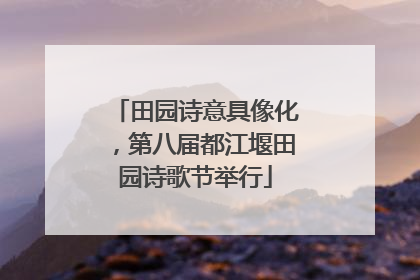 田园诗意具像化，第八届都江堰田园诗歌节举行
