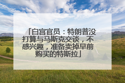 白宫官员：特朗普没打算与马斯克交谈，不感兴趣，准备卖掉早前购买的特斯拉