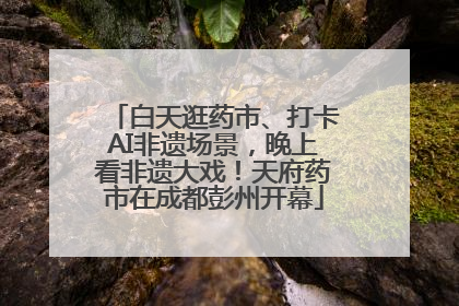 白天逛药市、打卡AI非遗场景，晚上看非遗大戏！天府药市在成都彭州开幕