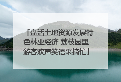 盘活土地资源发展特色林业经济 荔枝园里游客欢声笑语采摘忙