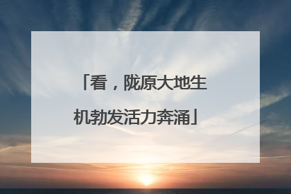 看，陇原大地生机勃发活力奔涌