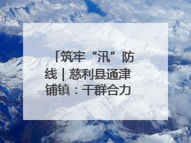 筑牢“汛”防线｜慈利县通津铺镇：干群合力抗击洪灾