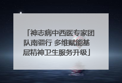 神志病中西医专家团队南疆行 多维赋能基层精神卫生服务升级