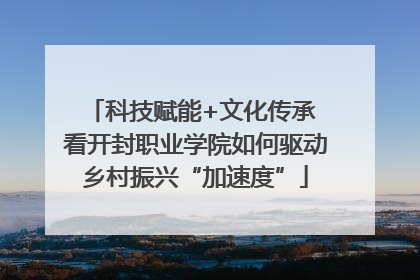 科技赋能+文化传承 看开封职业学院如何驱动乡村振兴“加速度”