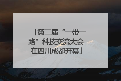 第二届“一带一路”科技交流大会在四川成都开幕