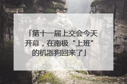 第十一届上交会今天开幕，在南极“上班”的机器狗回来了