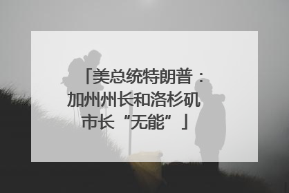 美总统特朗普：加州州长和洛杉矶市长“无能”