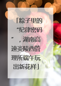 粽子里的“纪律密码”，湖南高速炎陵西管理所端午玩出新花样