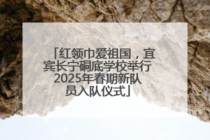 红领巾爱祖国，宜宾长宁硐底学校举行2025年春期新队员入队仪式