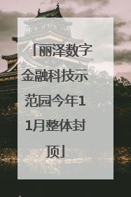 丽泽数字金融科技示范园今年11月整体封顶