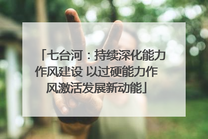 七台河：持续深化能力作风建设 以过硬能力作风激活发展新动能