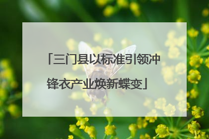 三门县以标准引领冲锋衣产业焕新蝶变