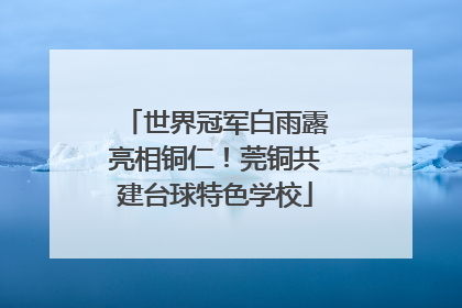 世界冠军白雨露亮相铜仁！莞铜共建台球特色学校