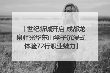 世纪新城开启 成都龙泉驿光华东山学子沉浸式体验72行职业魅力