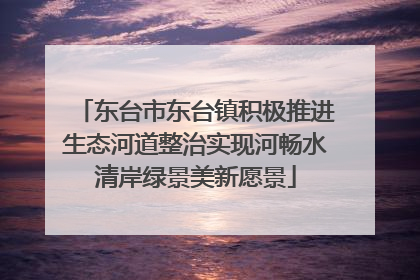 东台市东台镇积极推进生态河道整治实现河畅水清岸绿景美新愿景