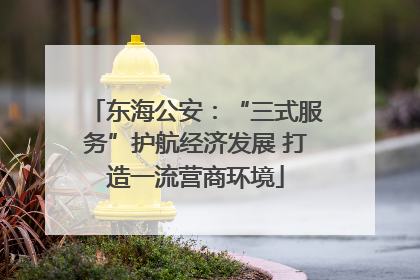 东海公安：“三式服务”护航经济发展 打造一流营商环境