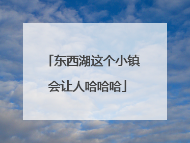 东西湖这个小镇会让人哈哈哈