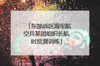 东部战区海军航空兵某团组织长航时反潜训练
