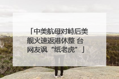 中美航母对峙后美舰火速返港休整 台网友讽“纸老虎”