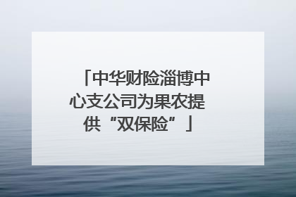 中华财险淄博中心支公司为果农提供“双保险”