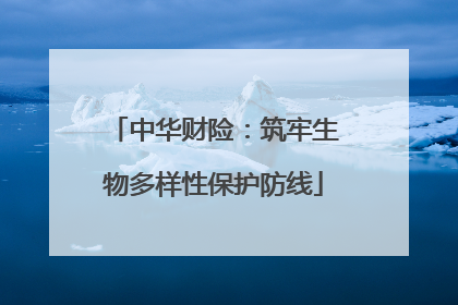 中华财险：筑牢生物多样性保护防线