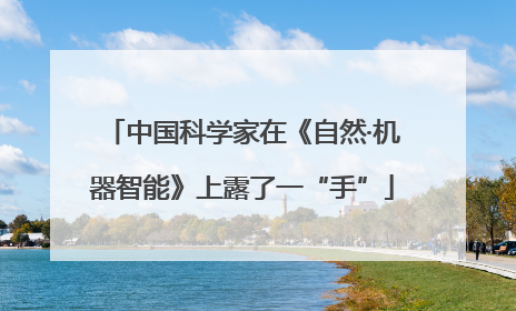 中国科学家在《自然·机器智能》上露了一“手”