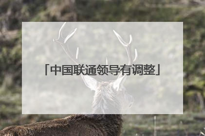 中国联通领导有调整