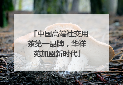 中国高端社交用茶第一品牌，华祥苑加盟新时代