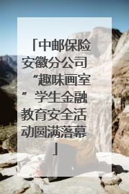中邮保险安徽分公司“趣味画室”学生金融教育安全活动圆满落幕