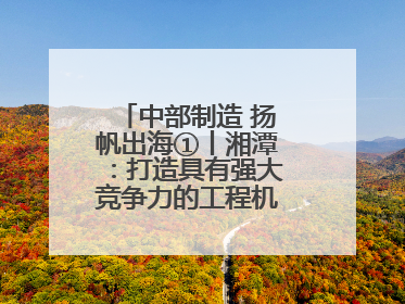 中部制造 扬帆出海①丨湘潭：打造具有强大竞争力的工程机械再制造基地